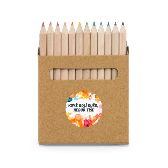 Pastelky dřevěné 12 ks Duše